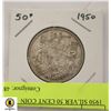 Image 2 : 1950 SILVER 50 CENT COIN
