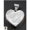 Image 1 : #229-NATURAL SELENITE HEART PENDANT