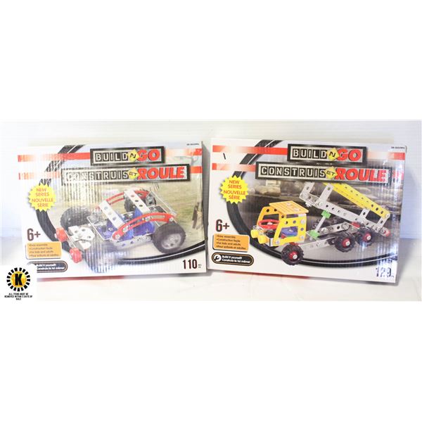 TWO NEW BUILD N GO CONSTRUCTION SETS,