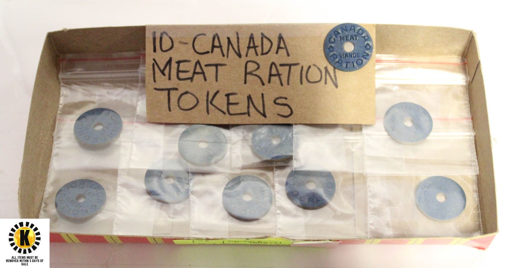 Meat Ration Token 10 - CANADA MEAT RATION TOKENS WWII - 1940'S