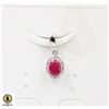 Image 1 : #82-HEATED RED RUBY & CZ PENDANT