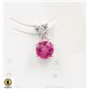 #79-MYSTIC PINK TOPAZ & CZ PENDANT