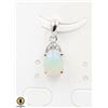 Image 1 : #95-UNHEATED EITHOPIA OPAL & CZ PENDANT