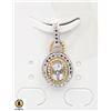 Image 1 : #30-WHITE CITRINE & CZ PENDANT