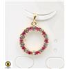 Image 1 : #26-RED RUBY & CZ PENDANT