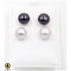 #63-NATURAL AKUYA PEARL EARRINGS 2 PAIRS