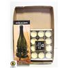 Image 1 : FLAT WITH WINE BOTTLE PATIO TEA-LIGHT & 12 VOTIVE