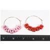 NEW DEVIL AND ANGEL HOOP EARRINGS