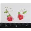 Image 1 : NEW PINK FLOWER DESIGN DROP EARRINGS