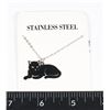 NEW STAINLESS STEEL CAT PENDANT AND CHAIN