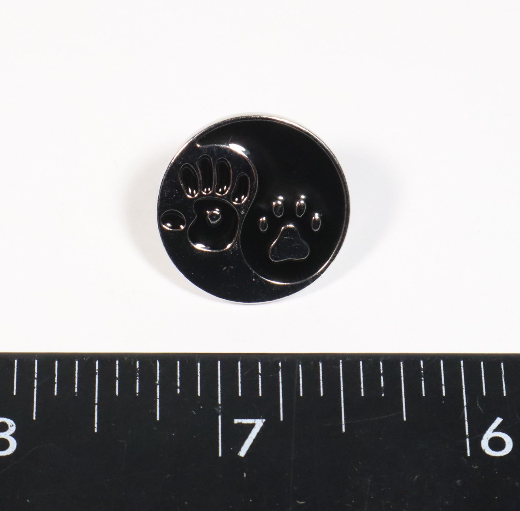 Hand Print. Pin NEW HAND PRINT/PAW PRINT YING/YANG LAPEL PIN