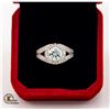 STAMPED 925 1.60 CT CENTER WITH HALO SURROUNDING