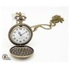 Image 2 : NEW BRONZE TONE GOLF SCENE POCKET WATCH WITH