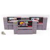 Image 1 : 3 SNES SUPER NINTENDO VIDEO GAME CARTRIDGES