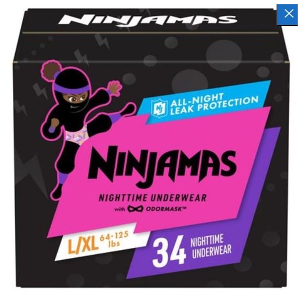 NEW PAMPERS NINJAMAS KIDS NIGHTTIME UNDERWEAR