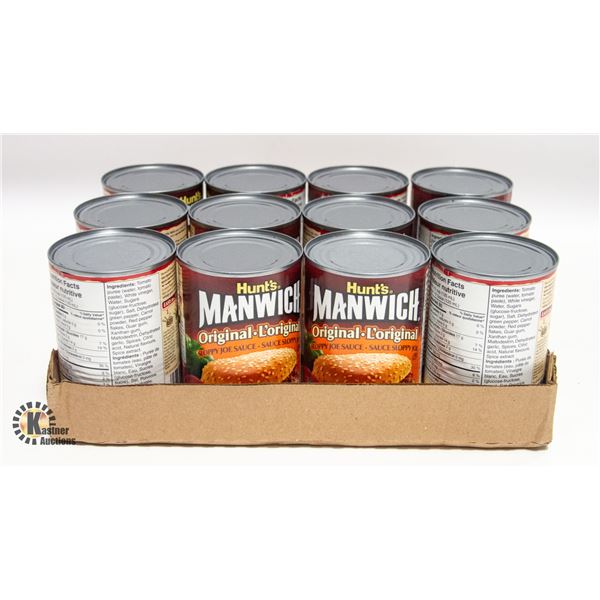 12 CANS OF HUNT'S MANWICH ORIGINAL FLAVOUR