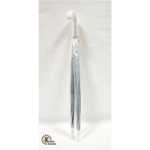 PAIR OF NEW 46" CLEAR UMBRELLAS