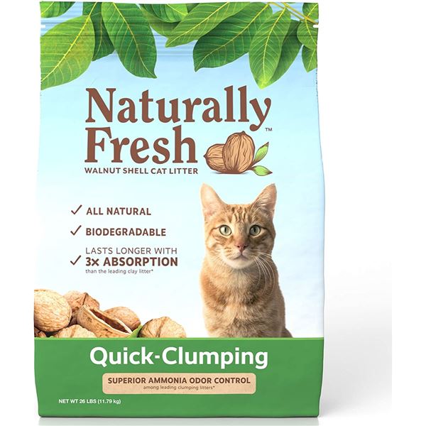 NEW BAG OF NATURALLY FRESH WALNUT SHELL CAT LITTER