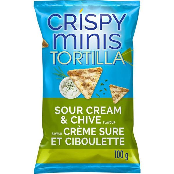 NEW CASE OF 12 CRISPY MINIS TORTILLAS SOUR CREAM