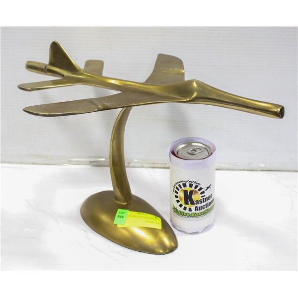 BRASS AIRPLANE DESK DECOR