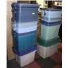 RUBBERMAID ASSORTED TOTES/LIDS LARGE LOT