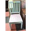 Image 1 : SOLID WOODEN CHAIR PAINTED DISTRESSED STYLE