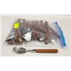 12 PLACE SETTING  FORK/KNIFE/SPOON WITH BROWN