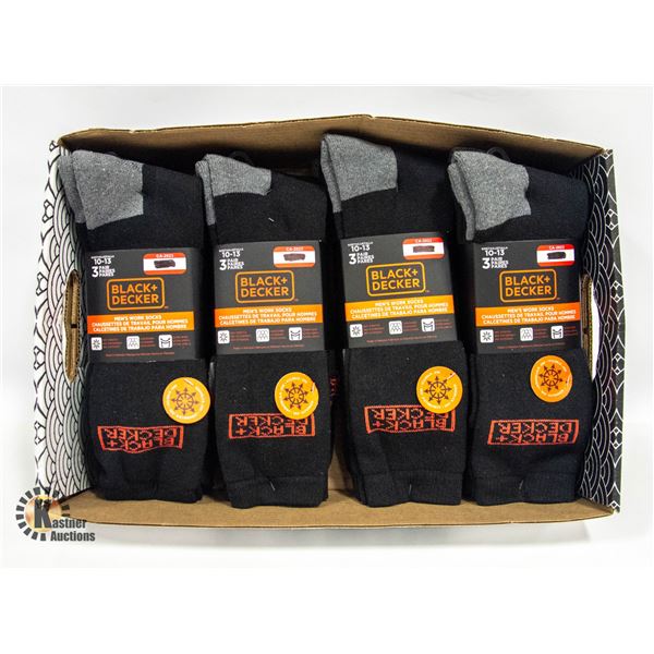 NEW MEN'S 12 PAIRS BLACK & DECKER