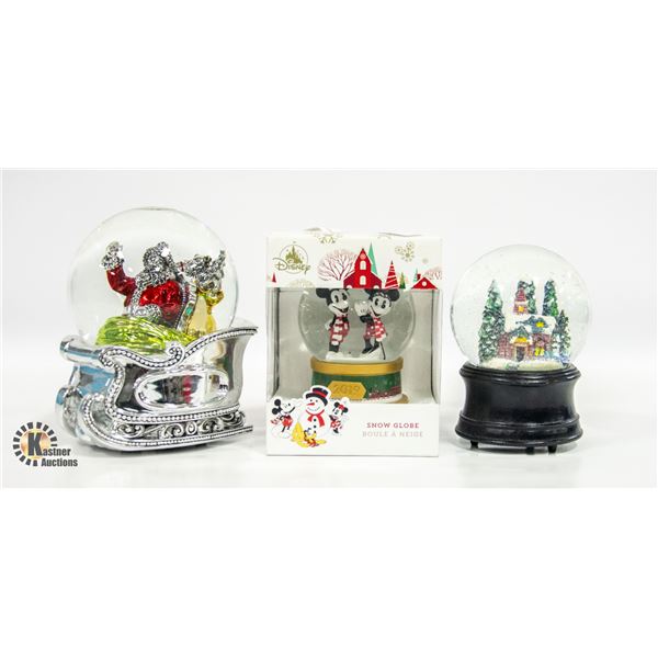 LOT OF THREE SNOW GLOBES