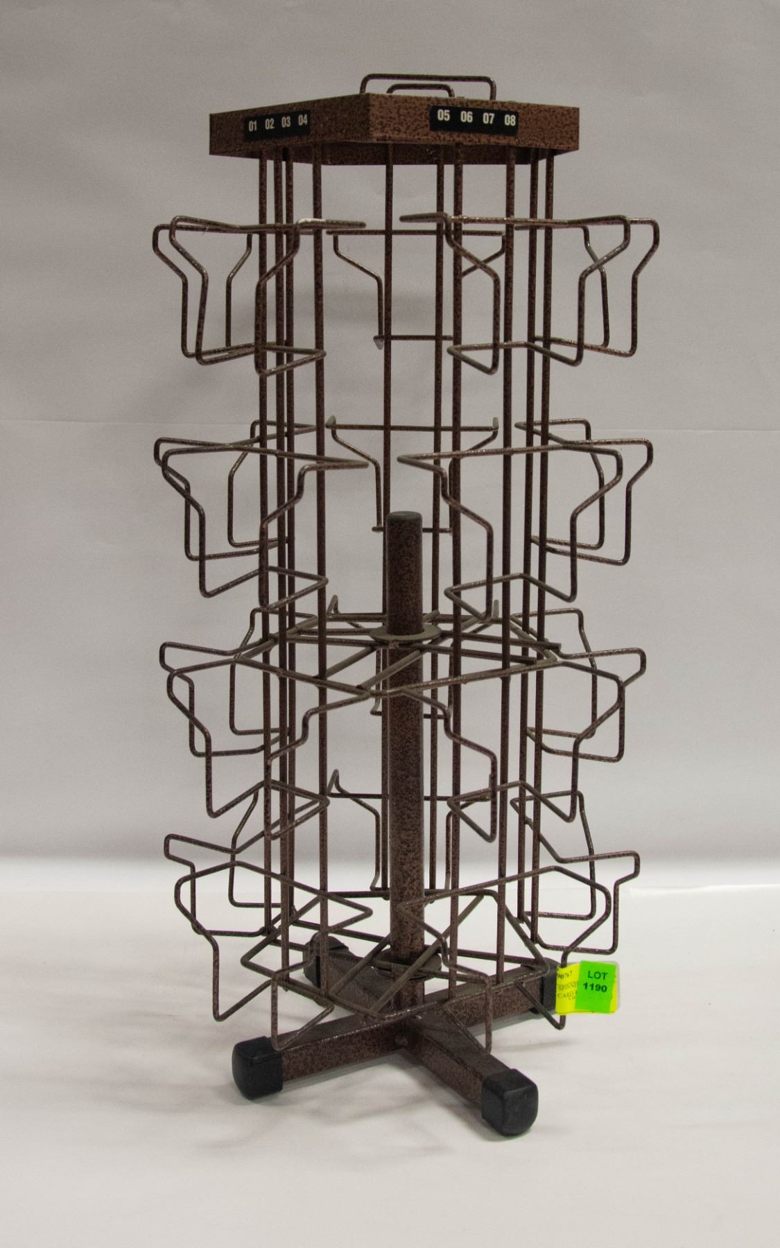 20 SLOT METAL SPINNING BUSINESS/GIFT CARD RACK