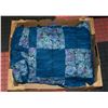 Image 1 : HANDMADE DOUBLE SIZED QUILT WITH POUCH TO FOLD-