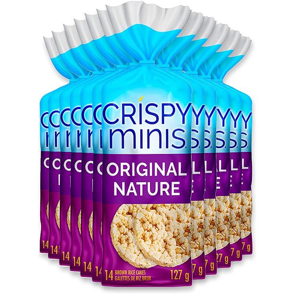 NEW CASE OF 12 QUAKER CRISPY MINIS RICE CAKES