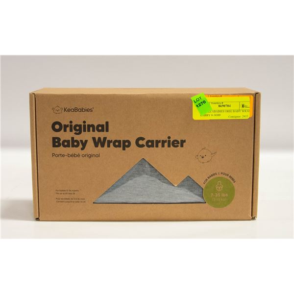 NEW KEABABIES ORIG BABY WRAP CARRY 0-36M0