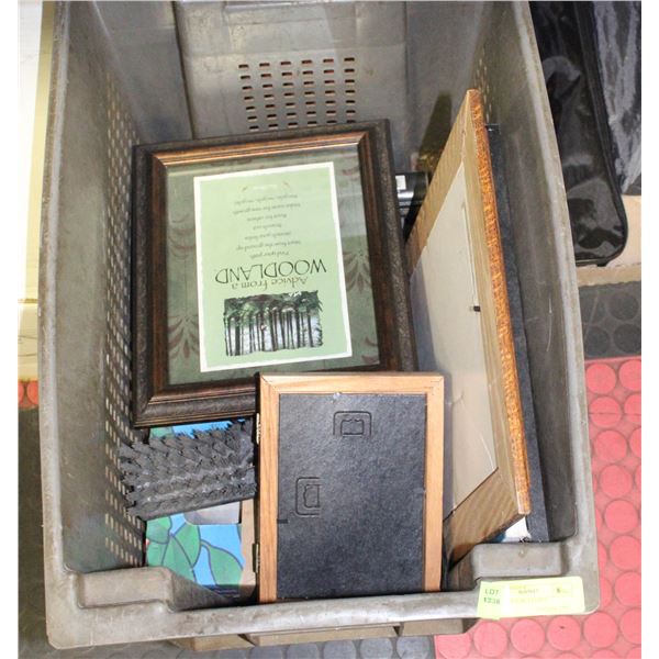 BIN OF PICTURE FRAMES