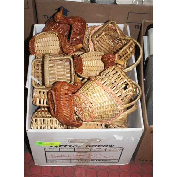 BOX FULL OF MINI BASKETS