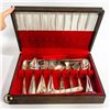 Image 1 : CASE WITH SILVER PLATED FLATWARE