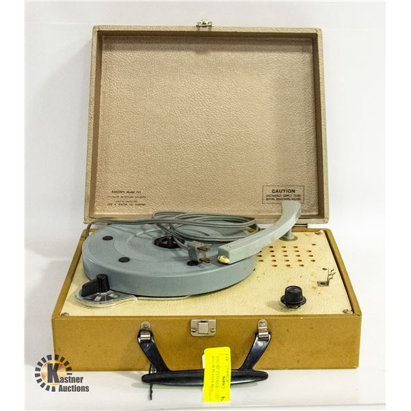 VINTAGE EATONS MULT-SPEED RECORD PLAYER MODEL