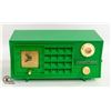 FAIRBANKS-MORSE GREEN BAKELITE RADIO AS IS