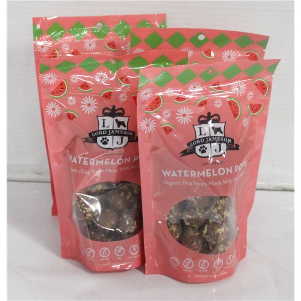 4 PACKS OF ORGANIC DOG TREATS WATERMELON POPS