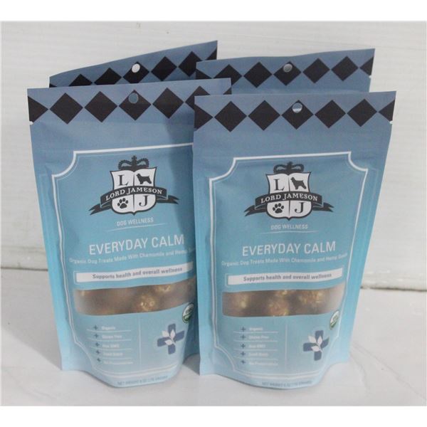 4 PACKS OF ORGANIC DOG TREATS EVERYDAY CALM