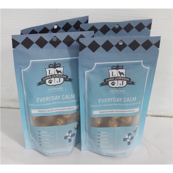 4 PACKS OF ORGANIC DOG TREATS EVERYDAY CALM