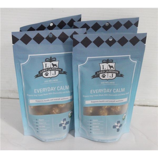 4 PACKS OF ORGANIC DOG TREATS EVERYDAY CALM