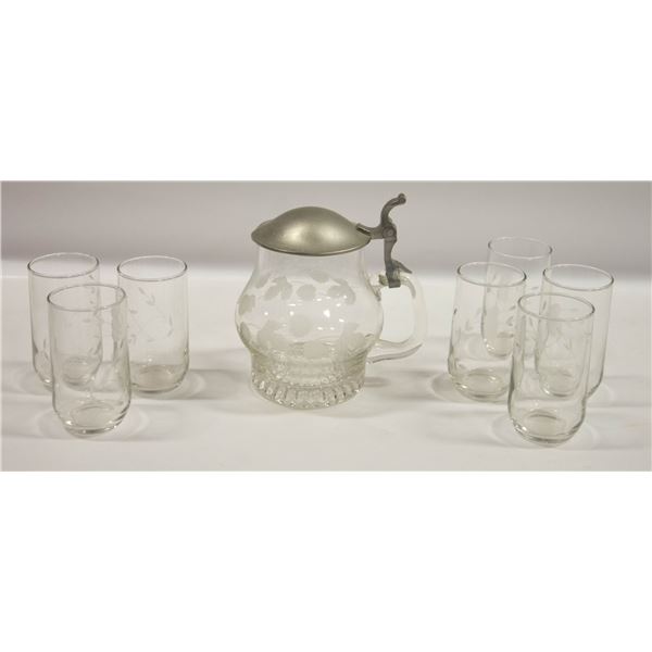 LOT OF VINTAGE GLASSWARE JUICE CUPS