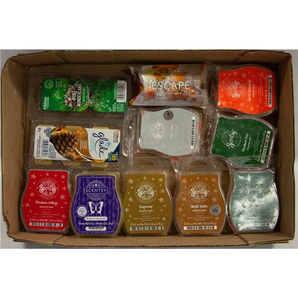 FLAT OF SCENTSY PLUS MELTS - SOME PARTIAL