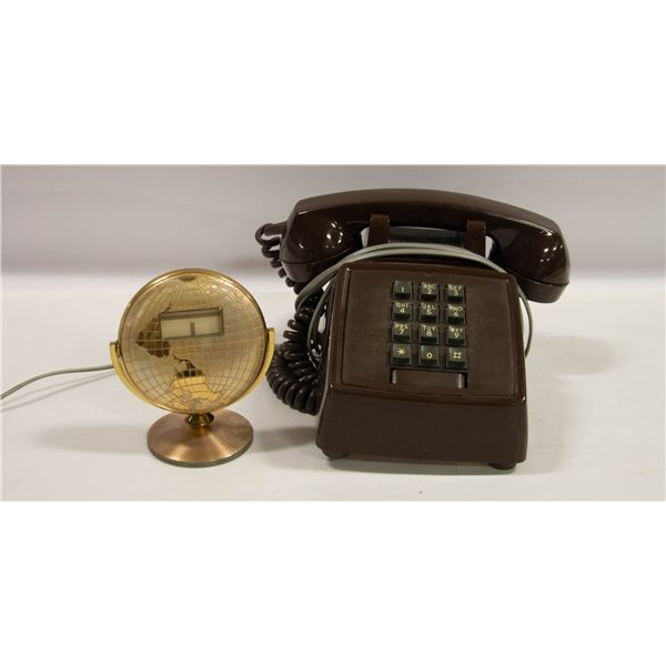 VINTAGE PHONE & BRASS FLIP DESK CALENDAR