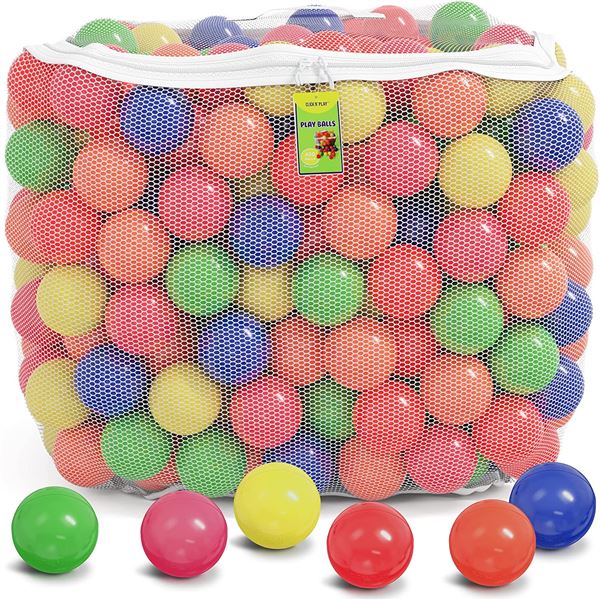 NEW CLICK N PLAY 400 BALL PIT BALLS, MULTICOLOUR