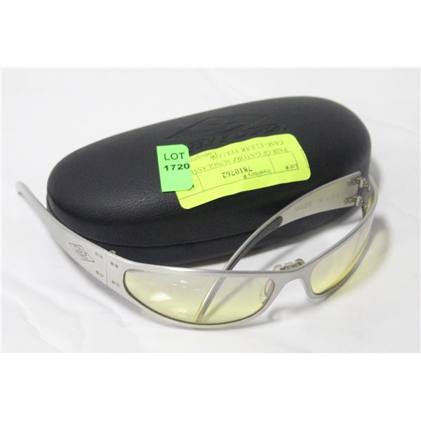 PAIR OF GATORZ SUNGLASSES IN CASE- CLEAR YELLOW