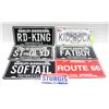 Image 1 : LOT OF 7 DECORATIVE LICENSE PLATE SIGNS MOSTLY