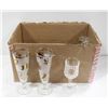 4 CRYSTAL WINE GLASSES SOLD WITH 8 LIBBEY VINTAGE