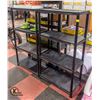 Image 1 : PAIR OF 4 TIER PLASTIC SHELVES H-50" W-15" L-28"